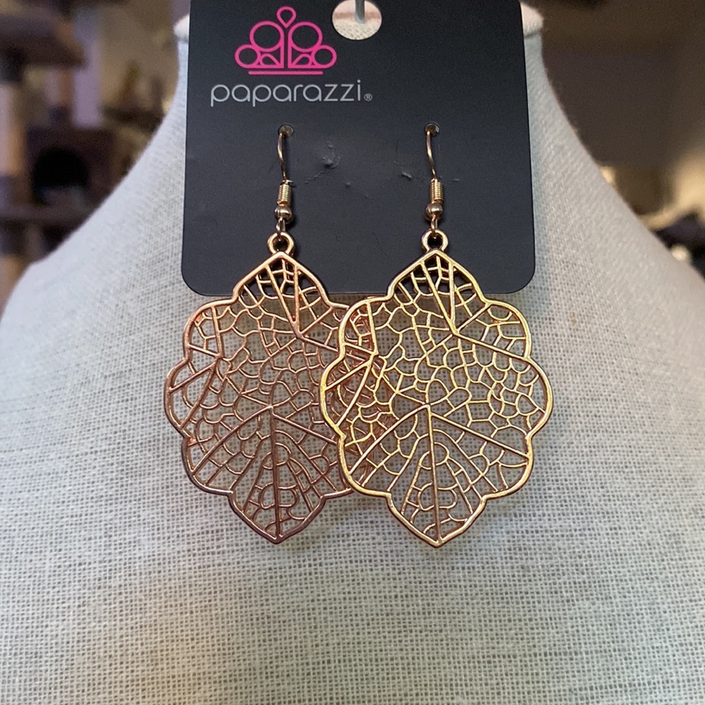 New Mosaic Rose Gold Earrings